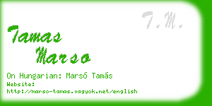 tamas marso business card