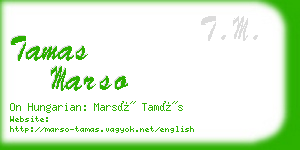 tamas marso business card